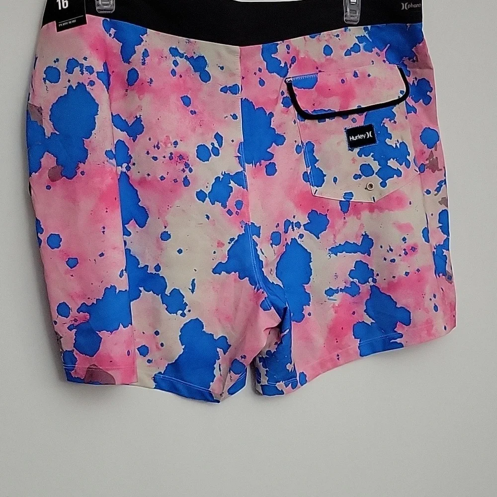 NWT Hurley Phantom Beach Daze Board Shorts Size 40 Pink and White - Picture 3 of 10